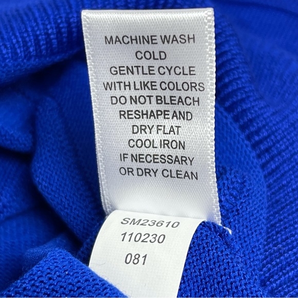 Cable & Gauge 3/4 Sleeve Ribbed women’s Cardigan sweater  Sz.Small. Cobalt blue - Picture 7 of 8